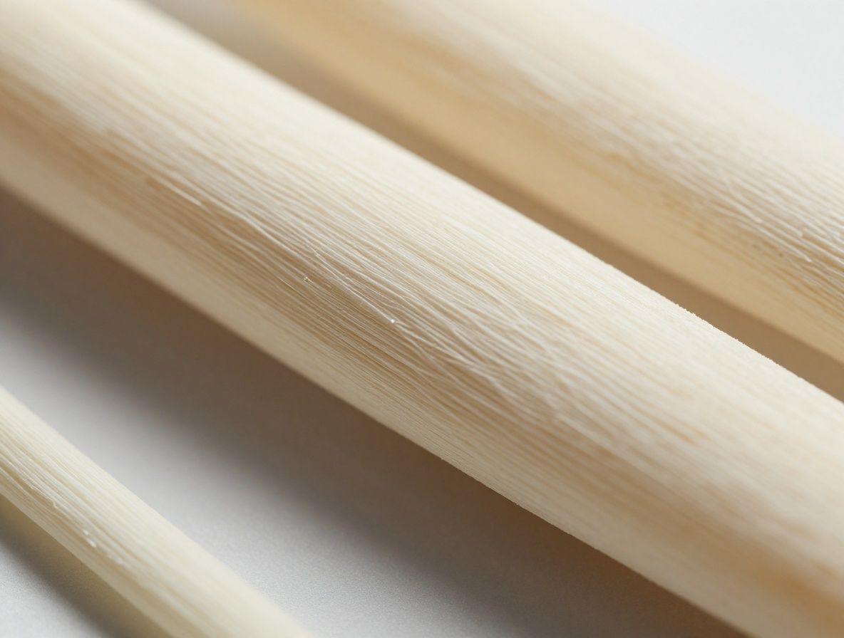 Closeup naturalnego ekstraktu kolagenowego w postaci proszku na białej powierzchni laboratoryjnej — delikatna, biała, włóknista tekstura białkowego surowca w przybliżeniu makrofotograficznym